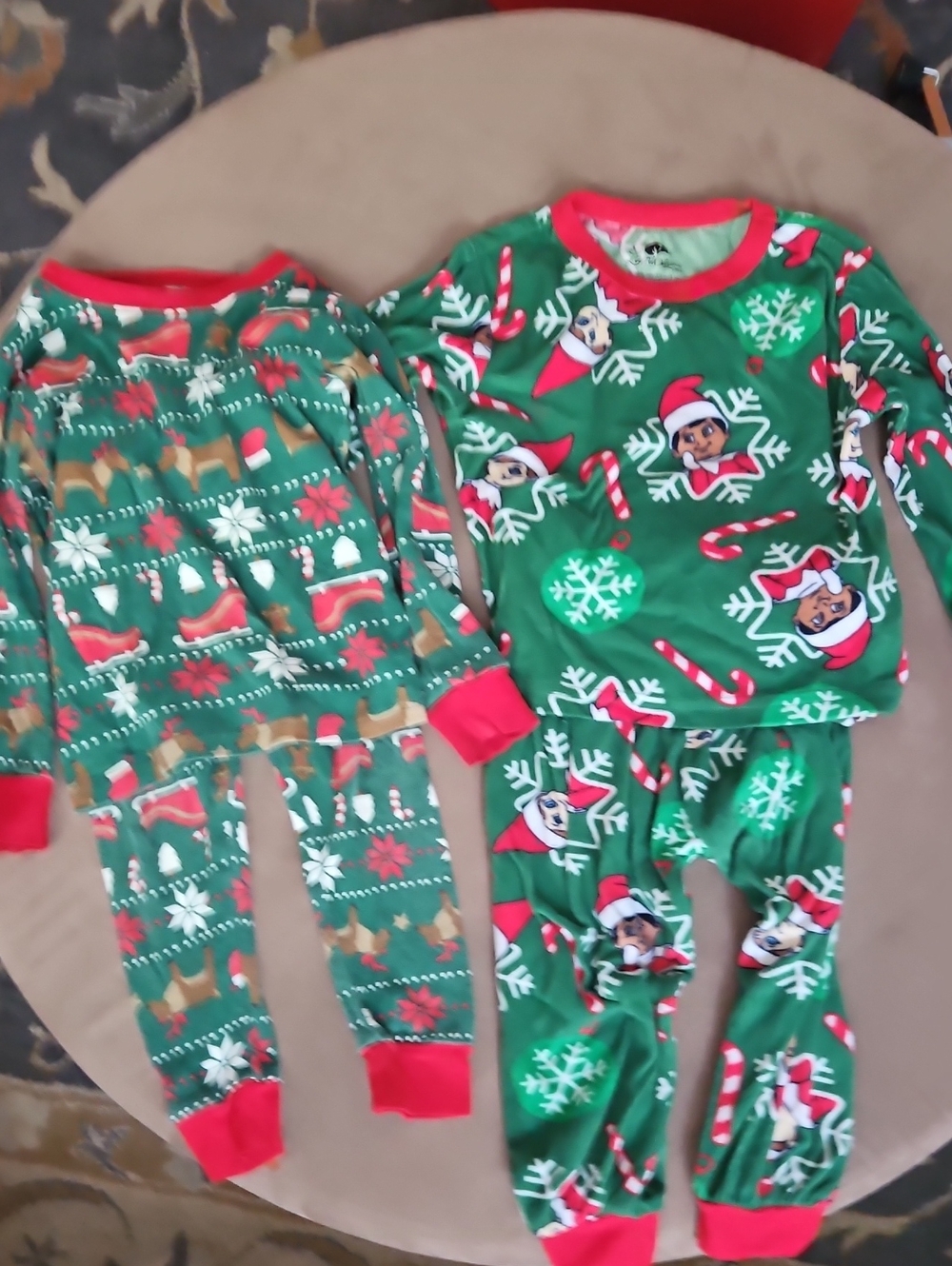 2 Pairs Of 3t Xmas Pajamas Unisex